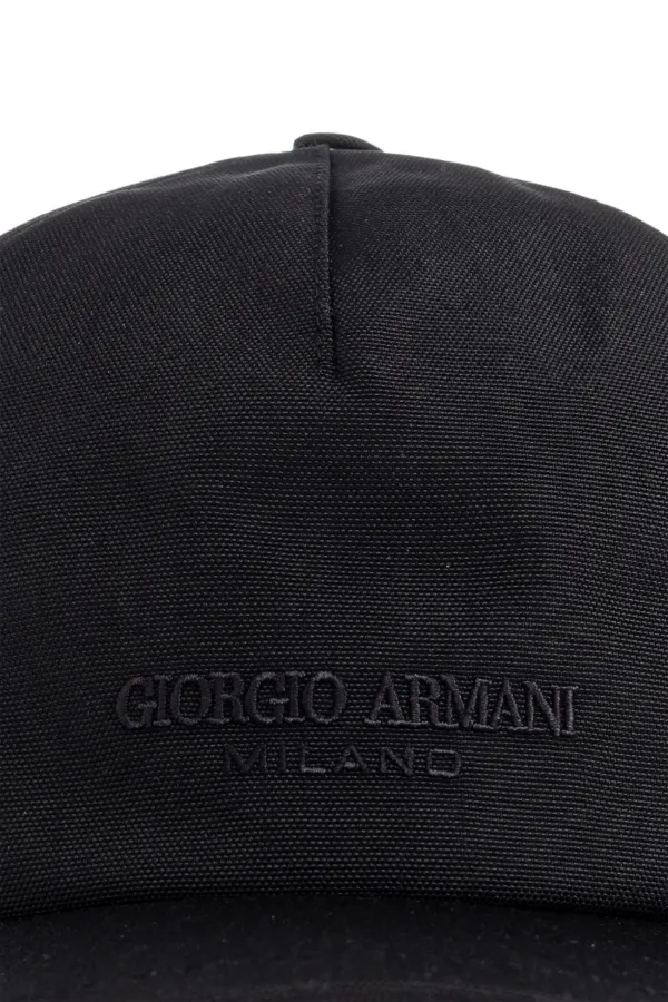 Giorgio Armani Logo Baseball Cap | Black | FARFETCH