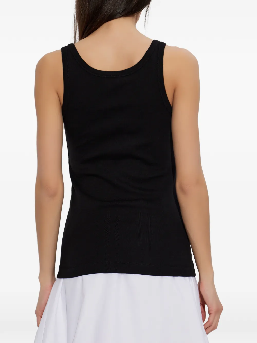 By Malene Birger Dali tanktop met geborduurd logo Zwart