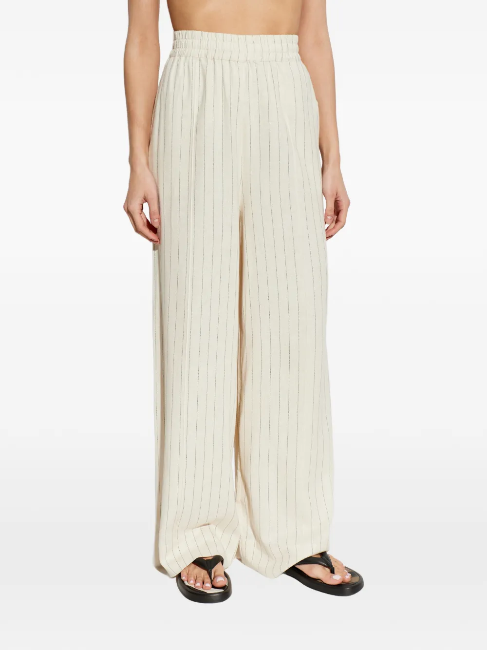  Gestuz Pinstripe Elasticated Trousers - Neutrals 