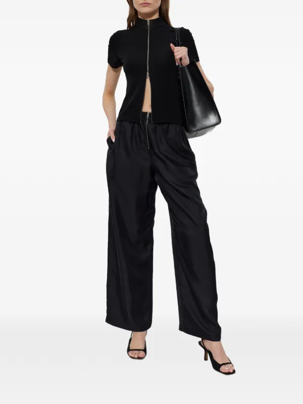 Alexander Wang Zip Up Top | Black | FARFETCH CA