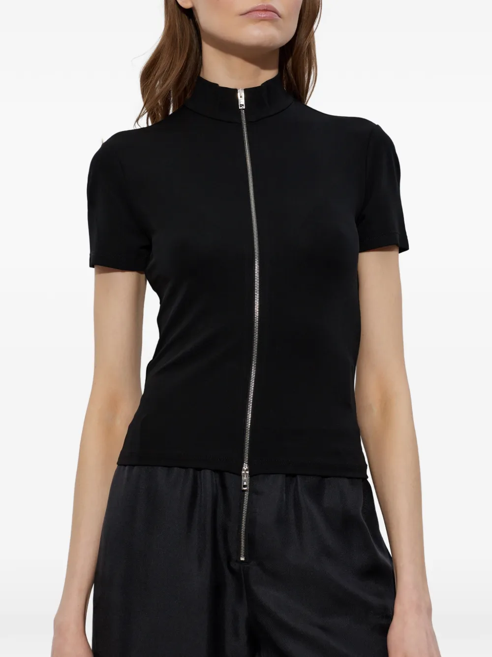 Alexander Wang Rashguard top met hoge hals Zwart
