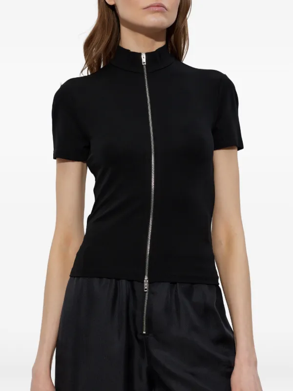 Alexander Wang Zip Up Top | Black | FARFETCH CA