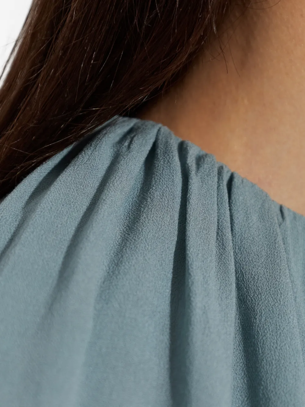 By Malene Birger Nina blouse met ruches Blauw