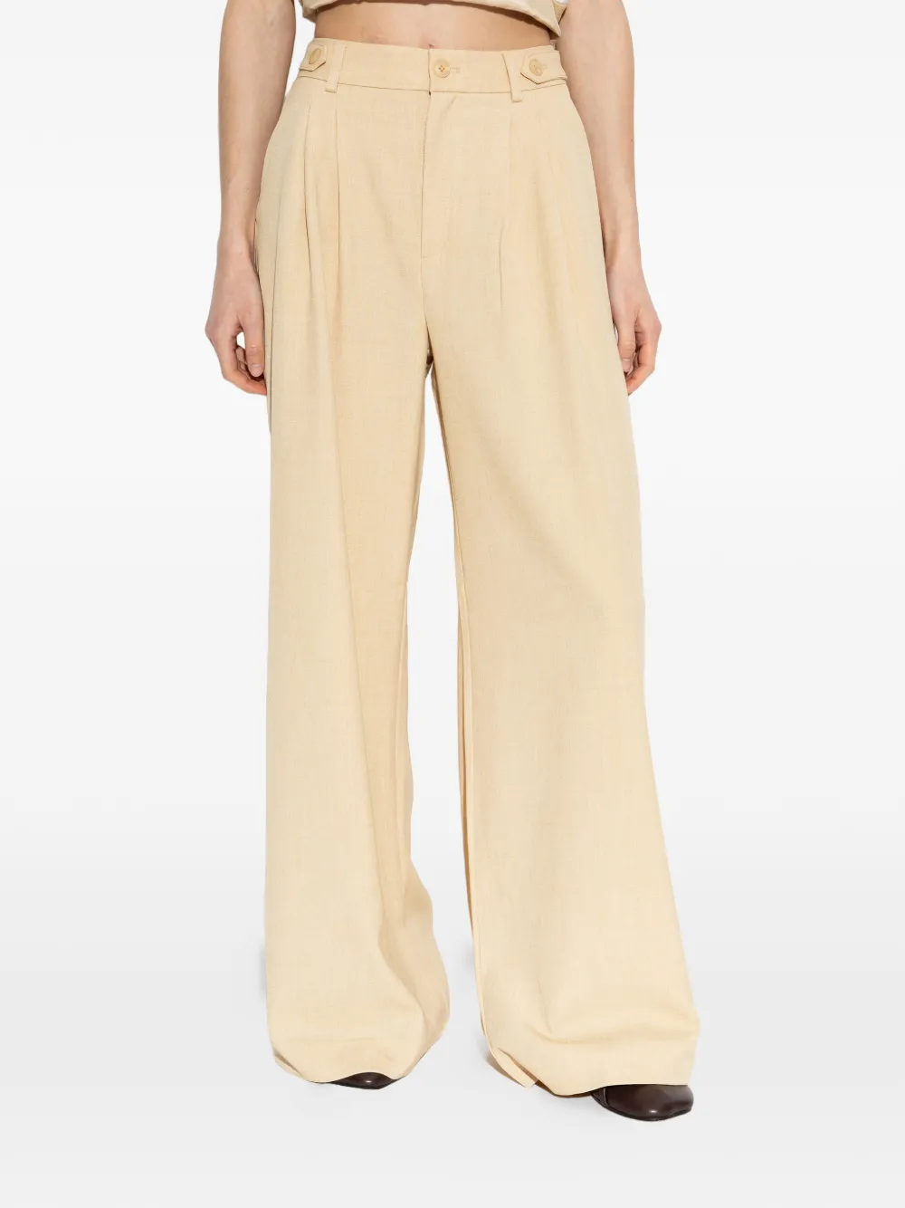  Gestuz Button Pleated Trousers - Neutrals 