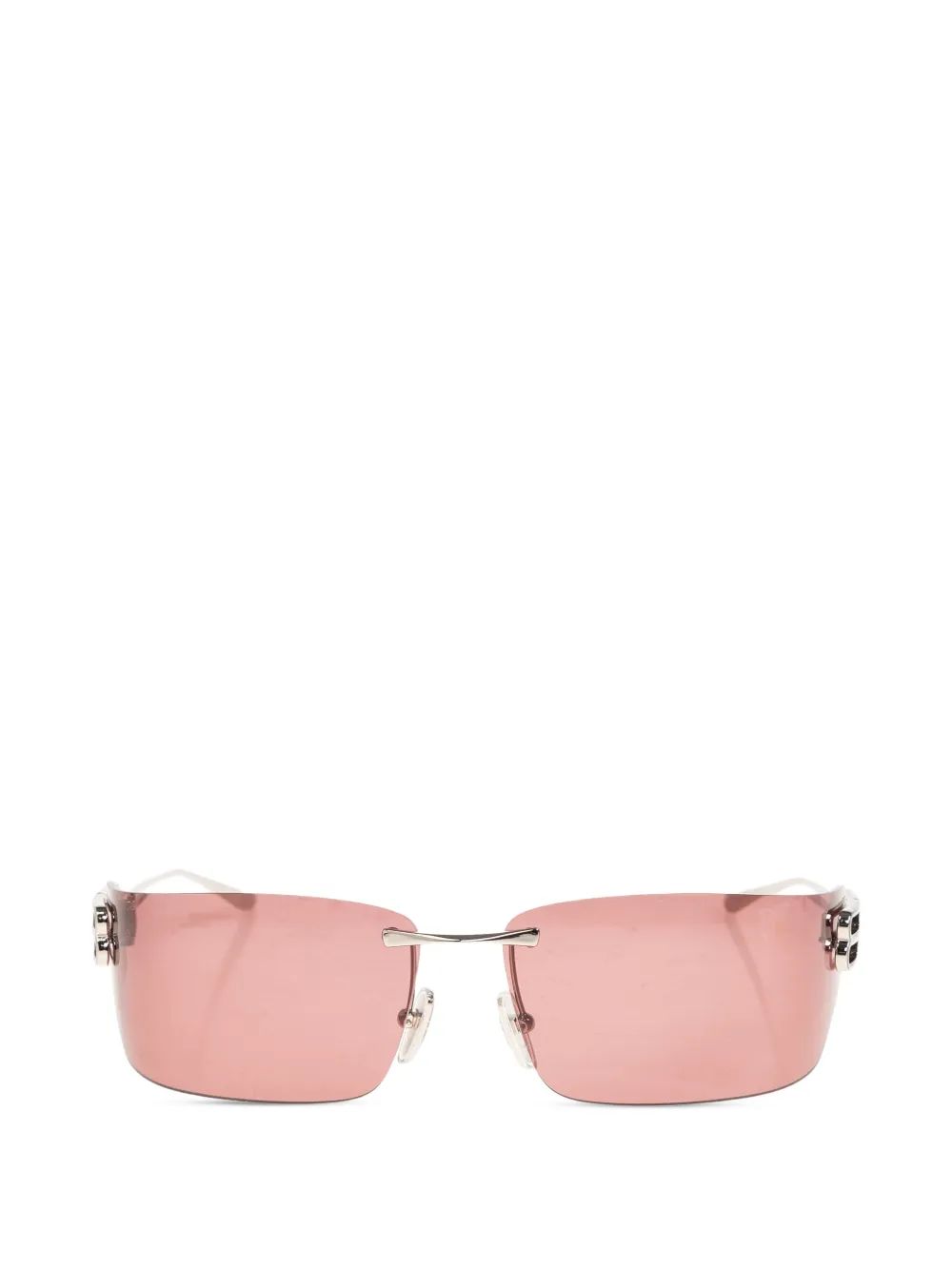 Balenciaga Eyewear rimeless square sunglasses - Argento