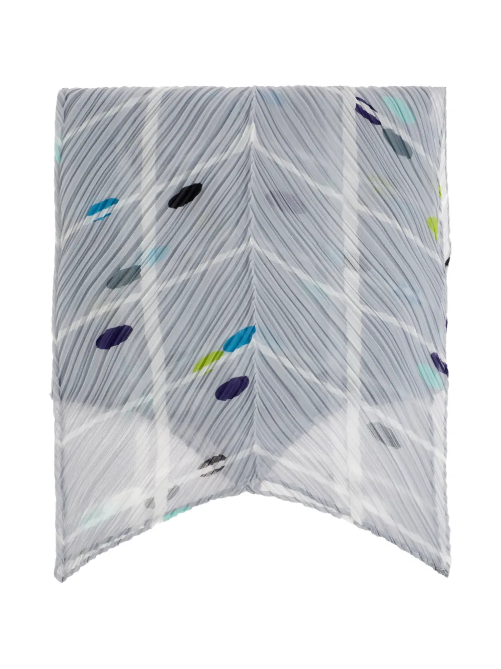 Pleats Please Issey Miyake pleated patterned scarf - Grigio