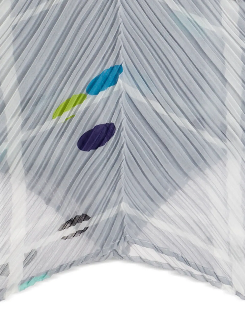  Pleats Please Issey Miyake Pleated Patterned Scarf - Grey 