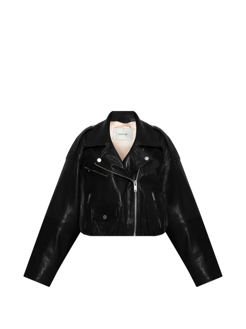 Gestuz Diana leather jacket - Schwarz
