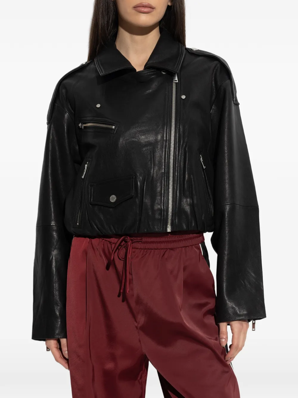  Gestuz Diana Leather Jacket - Black 