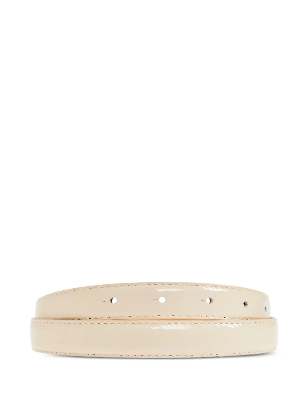 By Malene Birger Marlos leren riem met logogesp Beige
