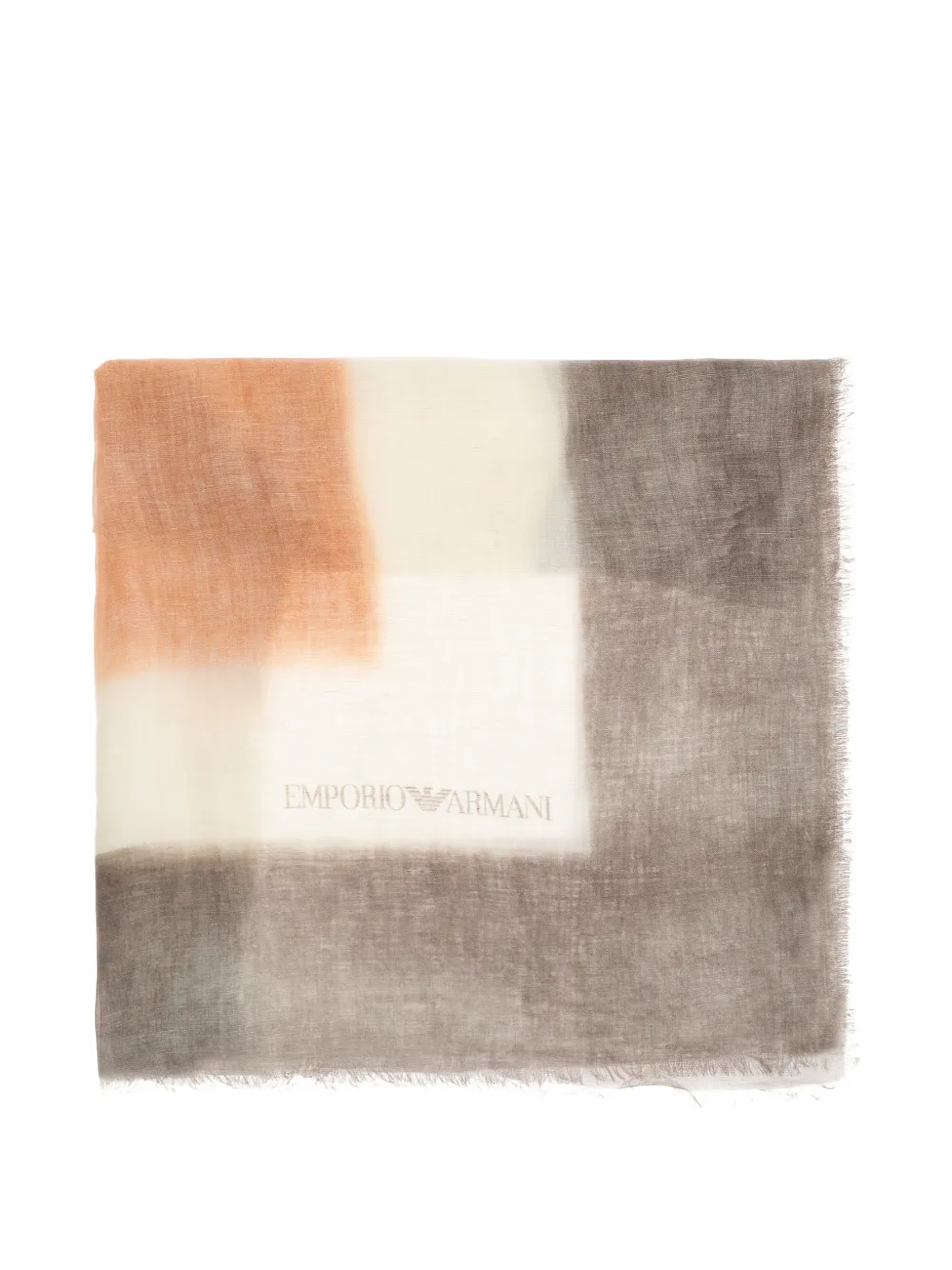 Emporio Armani frayed scarf - Weiß