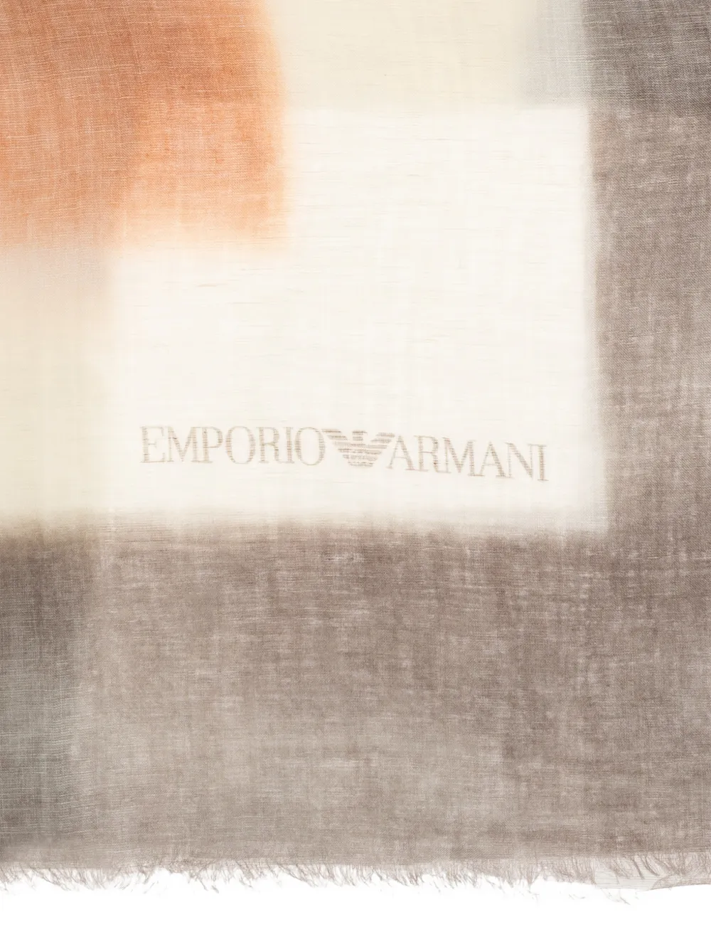 Emporio Armani Sjaal met franje Wit