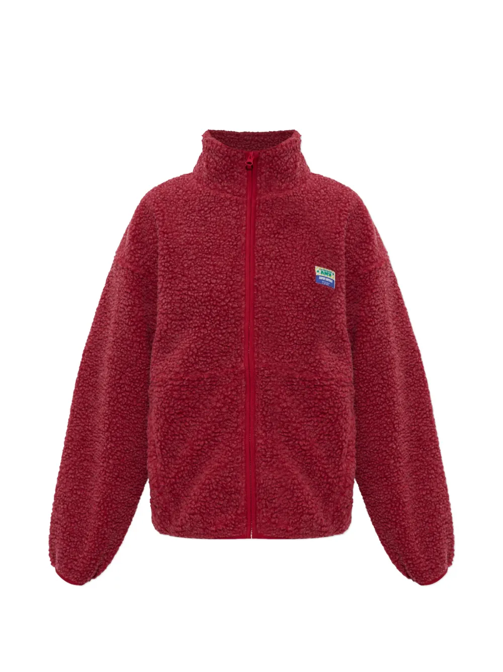 American Vintage fleece zip-up sweatshirt - Rot