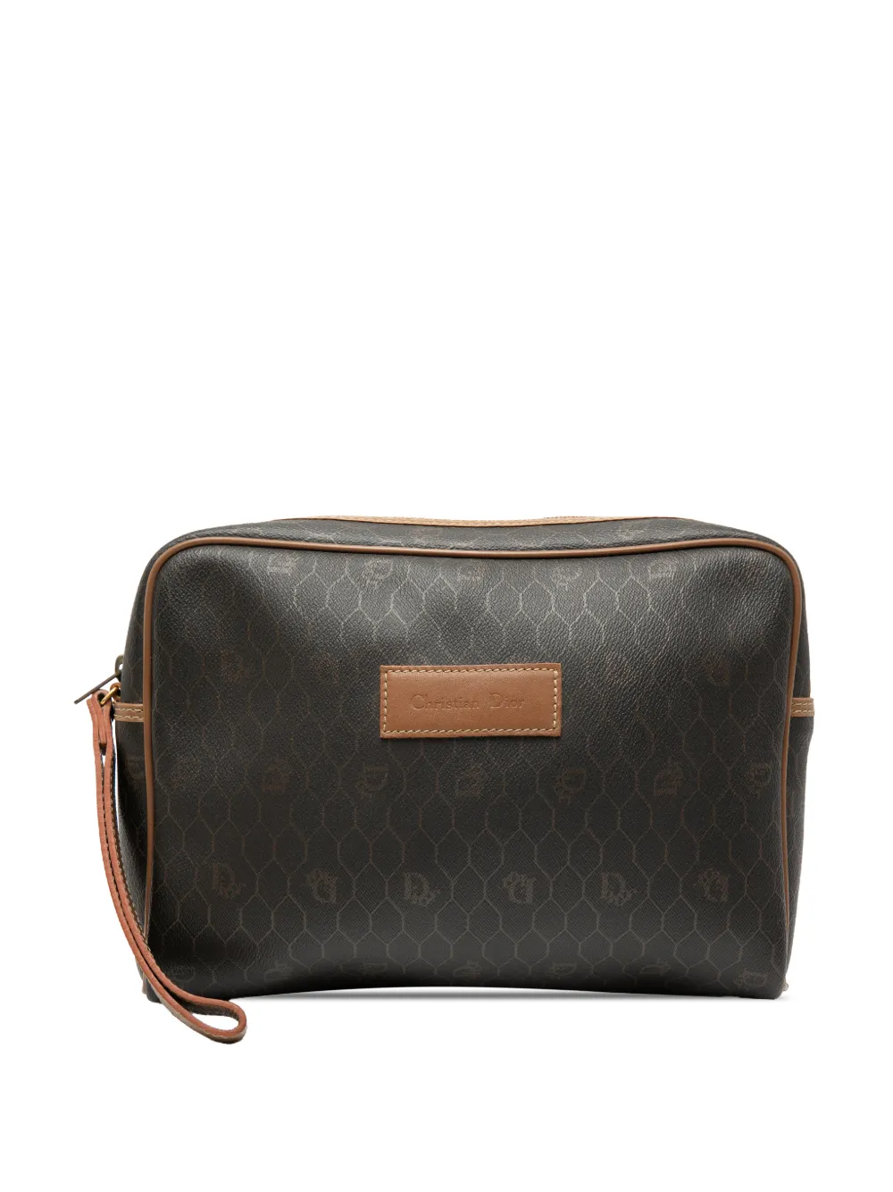 Christian Dior Pre-Owned 20th Century Honeycomb Coated Canvas clutch bag - Nero