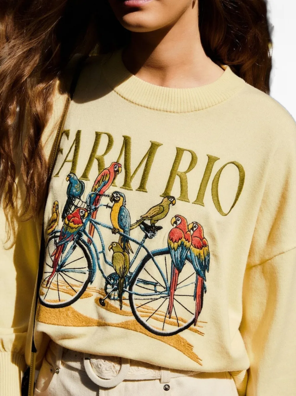 FARM Rio Trui met print Geel