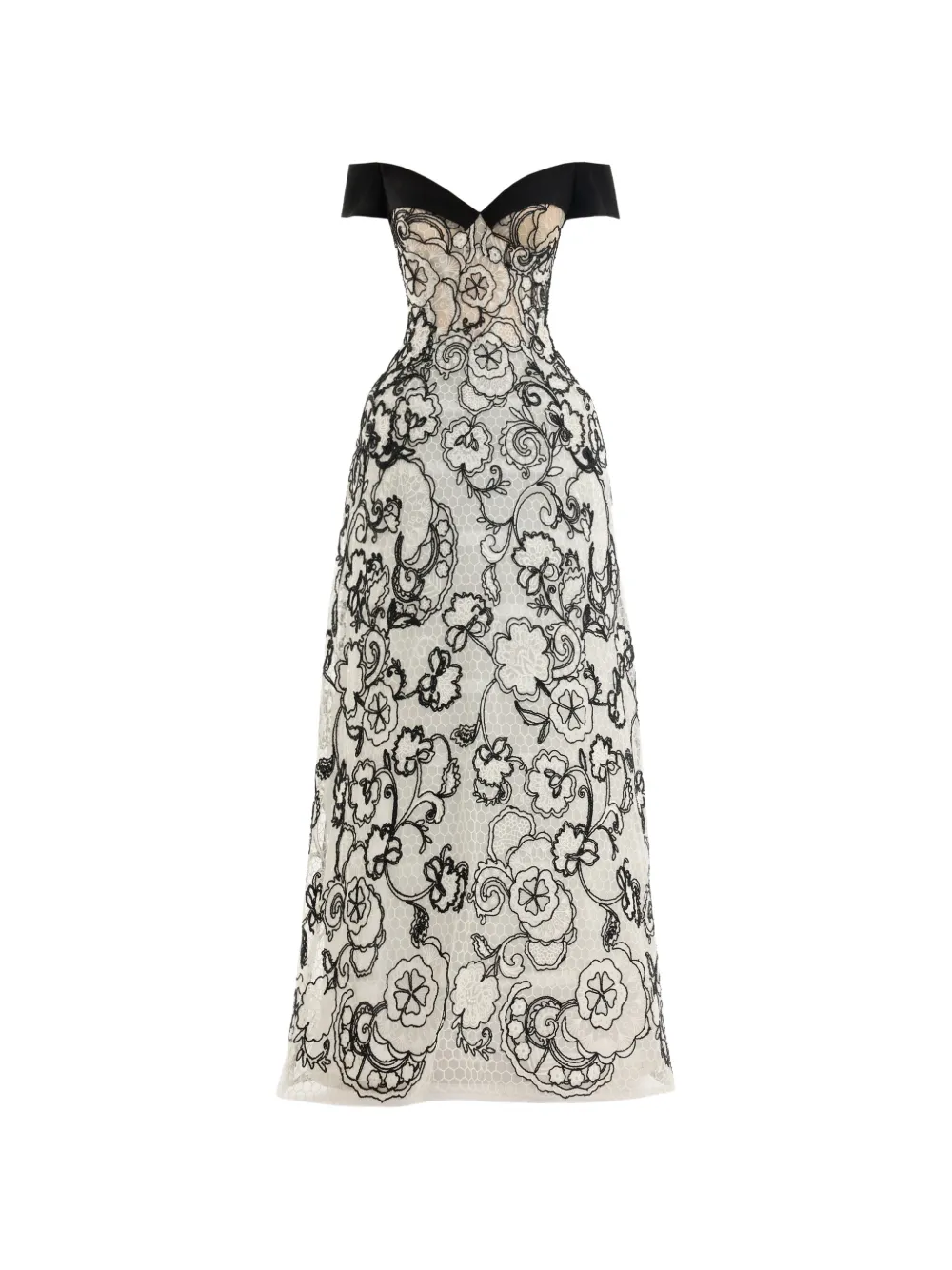 Gemy Maalouf Abito lungo con spalle scoperte - Bianco