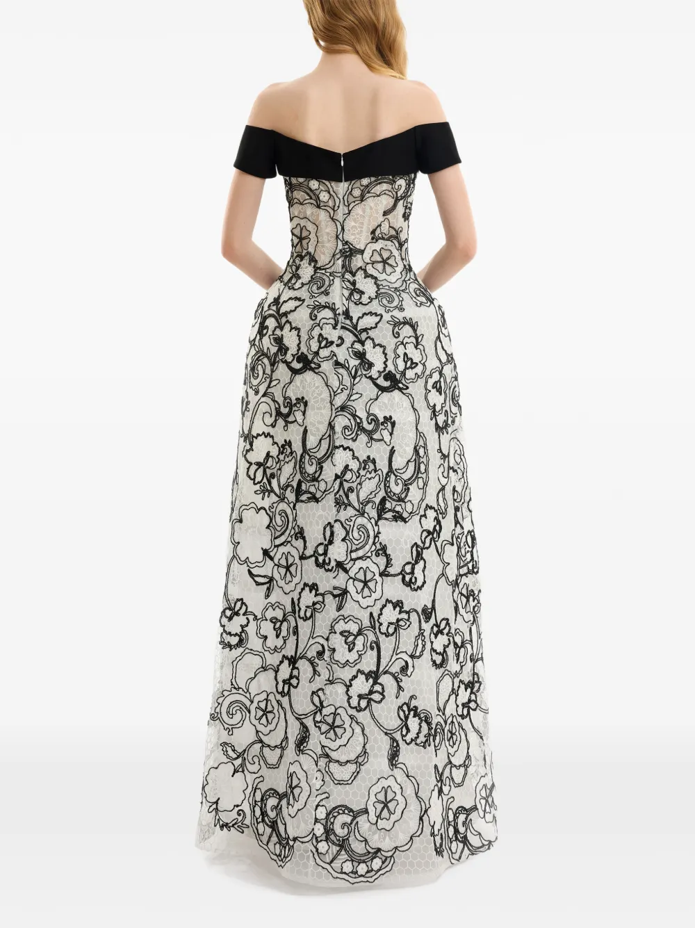 Gemy Maalouf Off-shoulder maxi-jurk Wit