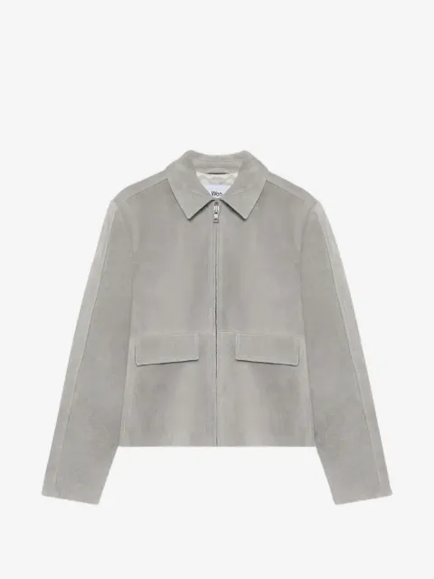 Won Hundred patch-pocket suede jacket
