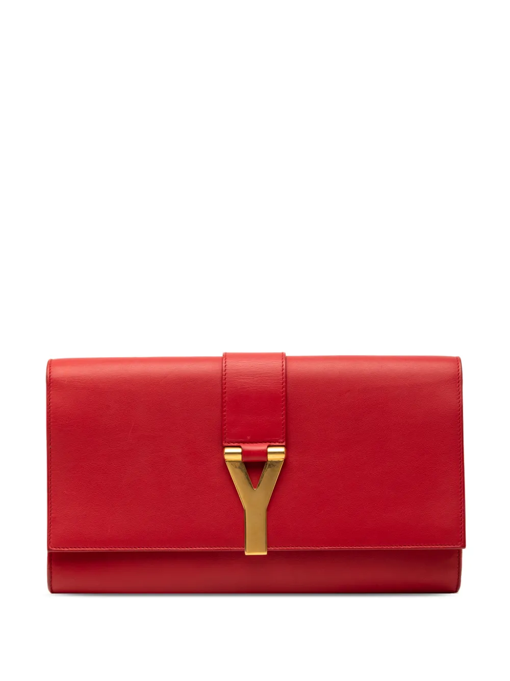 Saint Laurent Pre-Owned 2013-2026 Leather Chyc Ligne clutch bag - Rosso