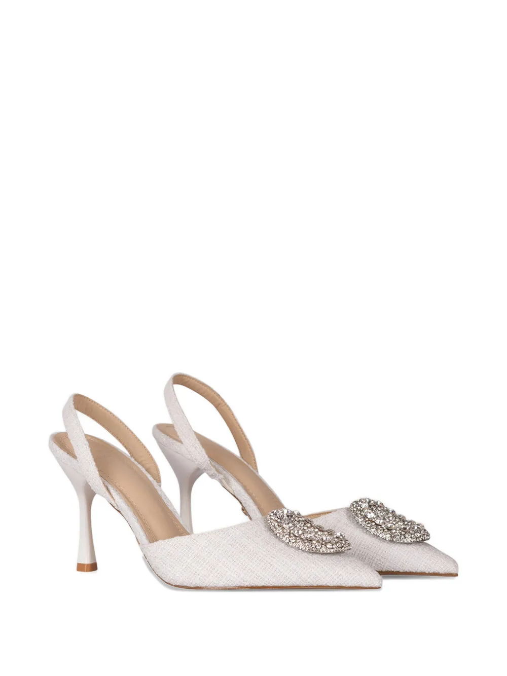  Twenty Fourhaitch Pointed-toe Pumps - White 