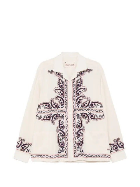 Baziszt Camisa Memento com bordado paisley