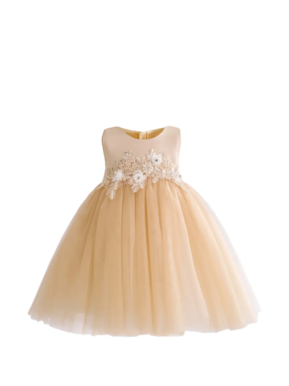 Tulleen Zinara ribbon-bloom gown - Toni neutri