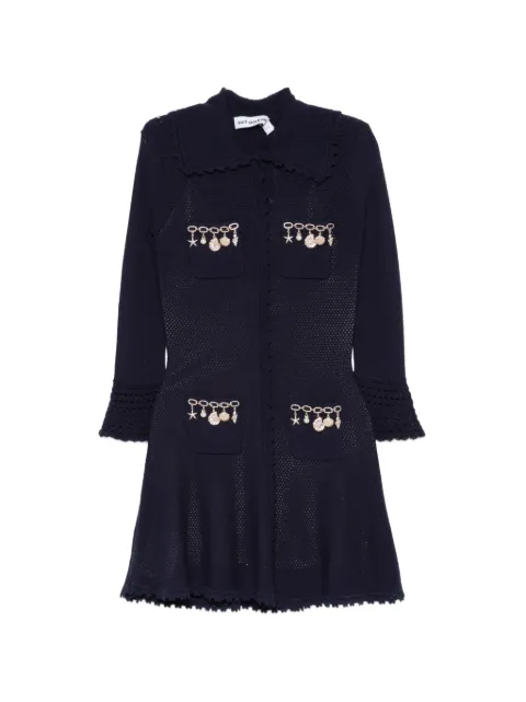 Self-Portrait charm-embellishment mini dress
