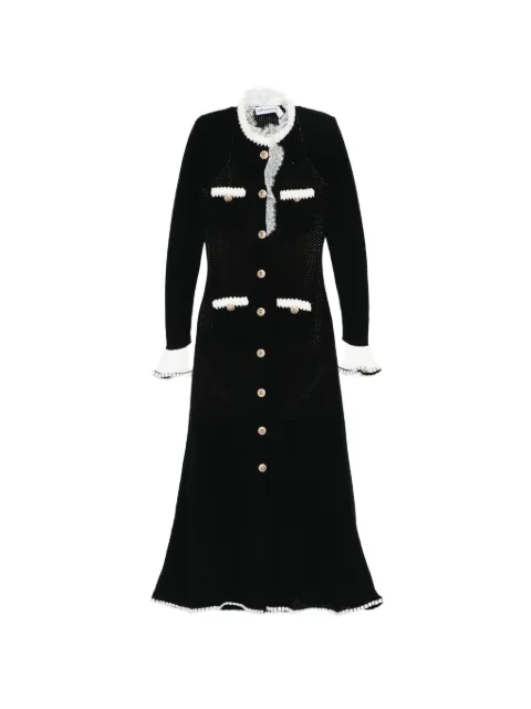 Self-Portrait lace-trim midi dress