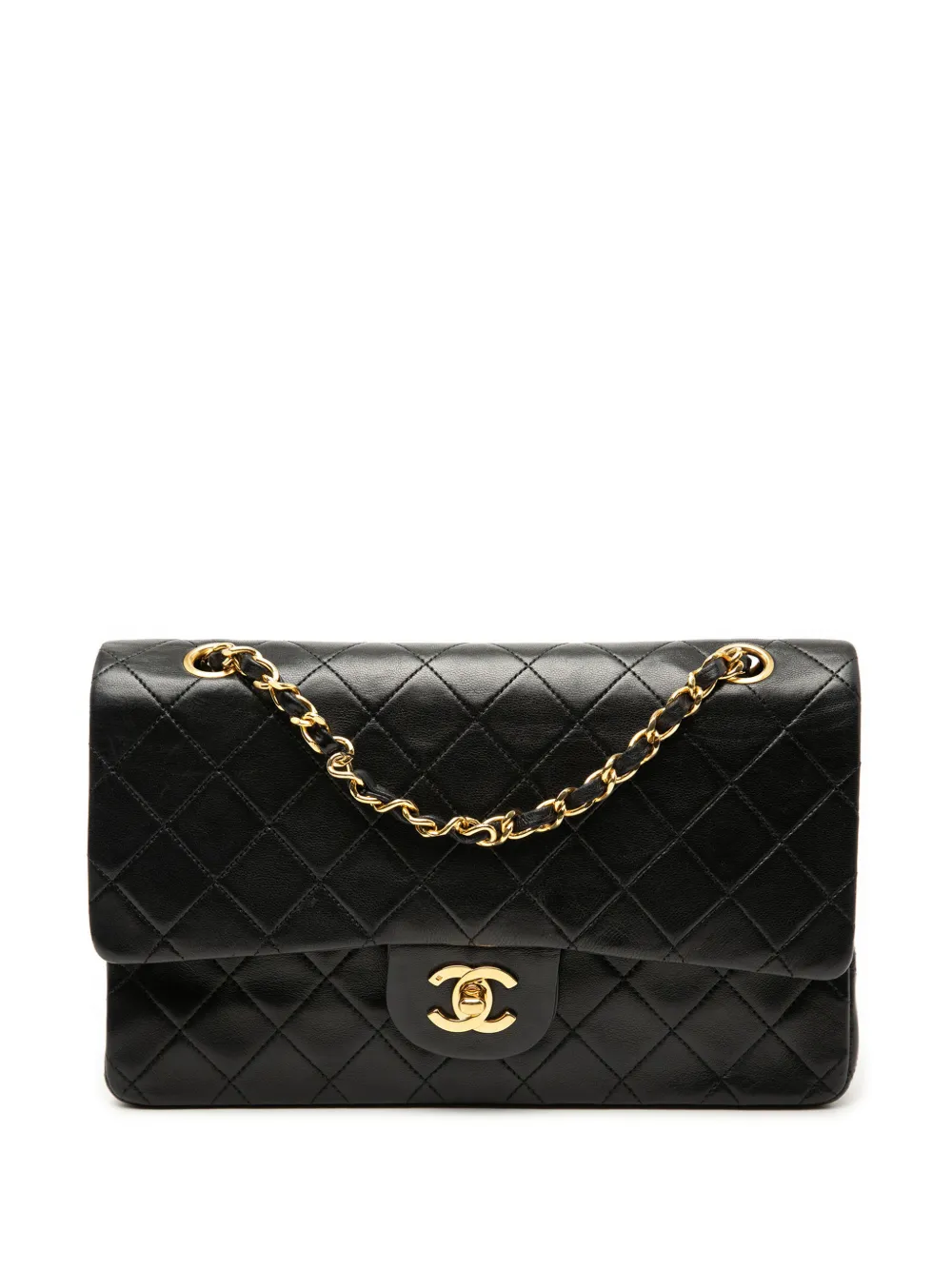 CHANEL Pre-Owned 1989-1991 Medium Classic Lambskin Double Flap shoulder bag - Nero