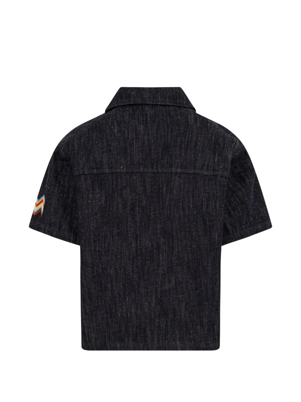  Missoni Kids Camisa Vaquera Bordada - Azul 