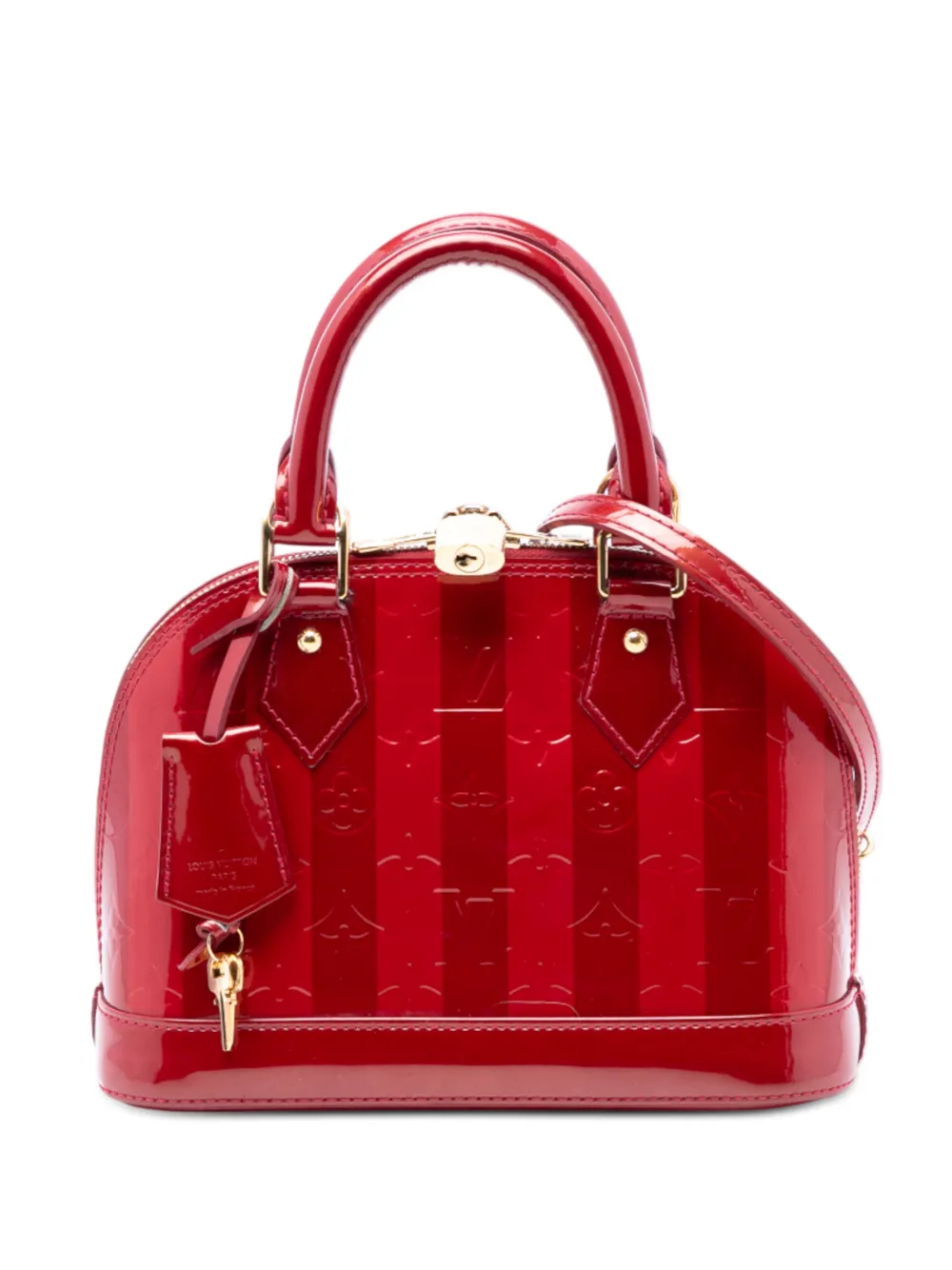 Louis Vuitton Pre-Owned 2012 Monogram Vernis Rayures Alma BB satchel - Rot