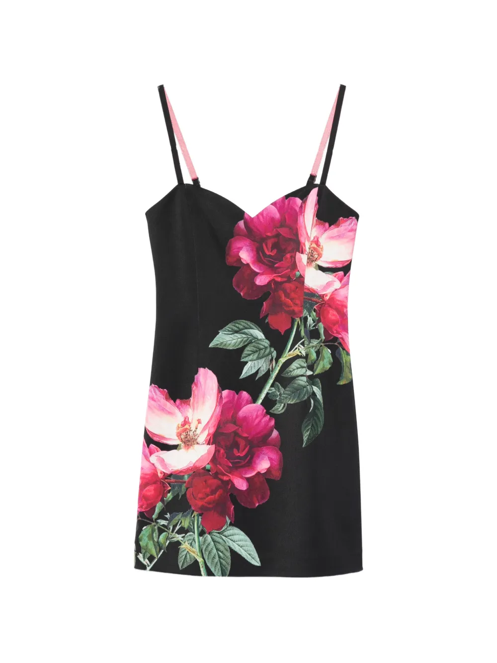 alice + olivia floral-print mini dress - Nero