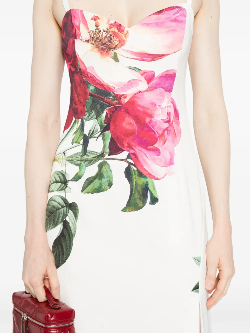 alice + olivia Midi-jurk met bloemenprint Wit