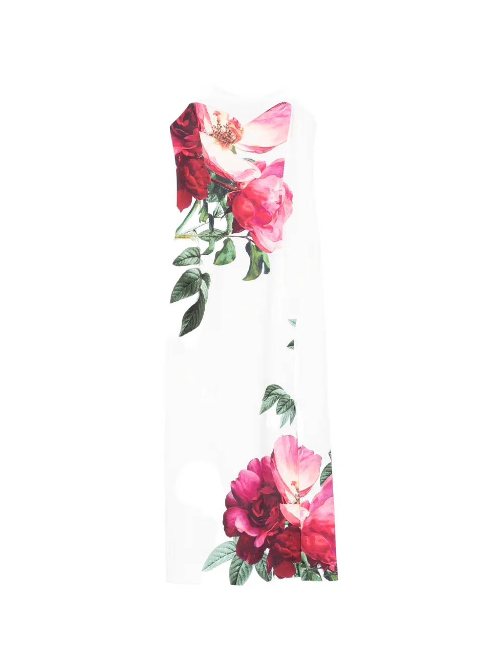 alice + olivia floral-print midi dress - Bianco