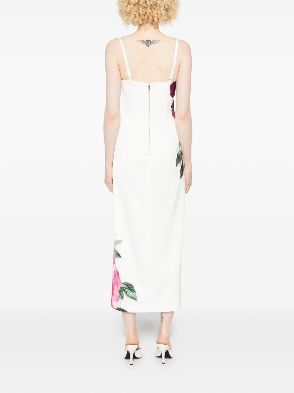 alice + olivia Midi-jurk met bloemenprint Wit