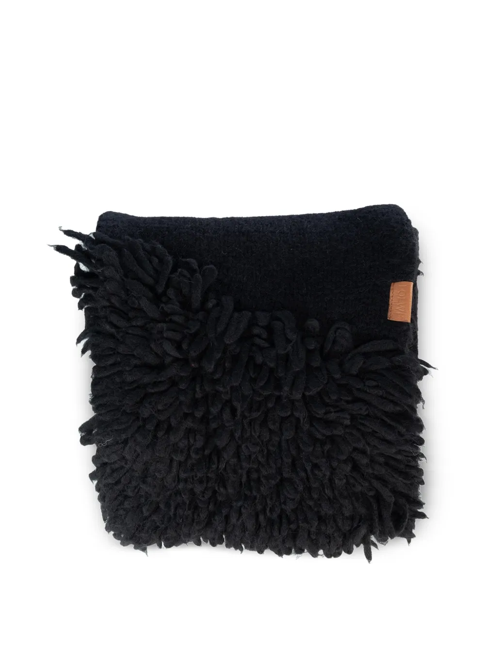 LOEWE fringed scarf - Nero