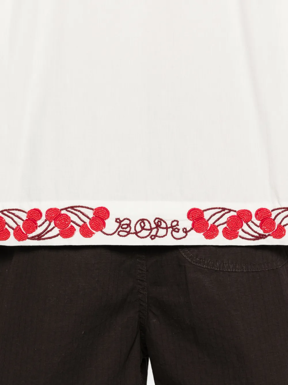 BODE Cherry Lane overhemd met kralen Beige