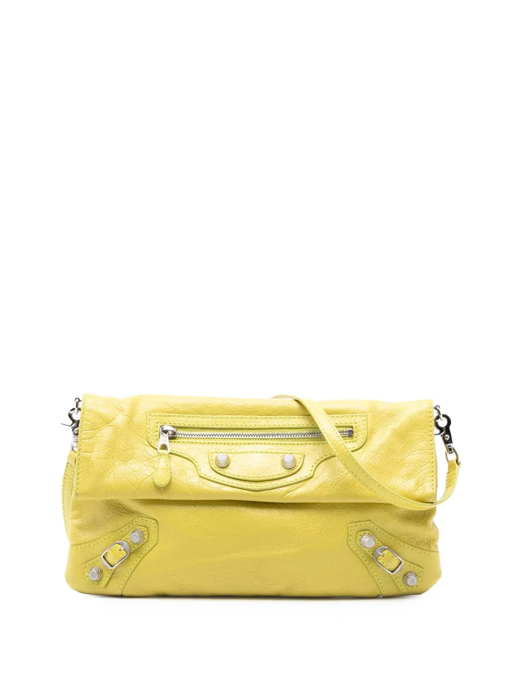 Balenciaga Pre-Owned 2014 Lambskin Motocross Giant 12 Envelope Clutch With Strap crossbody bag - Giallo