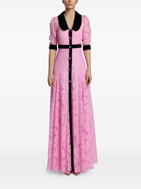 MIAU by Clara Rotescu Bergamot button-embellishment maxi dress