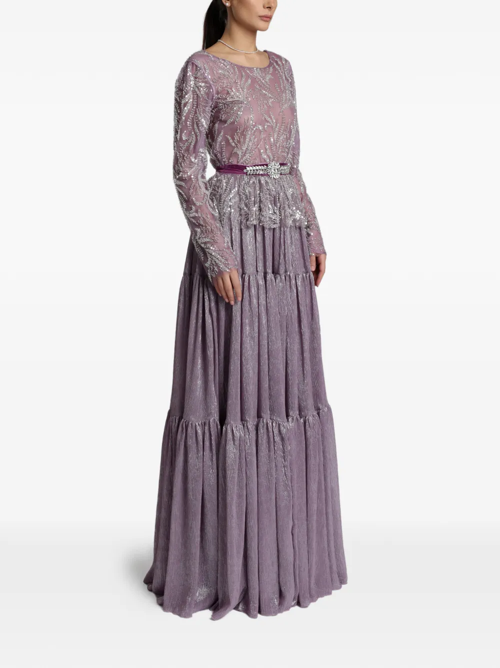 Iris Embellished Tiered Maxi Dress