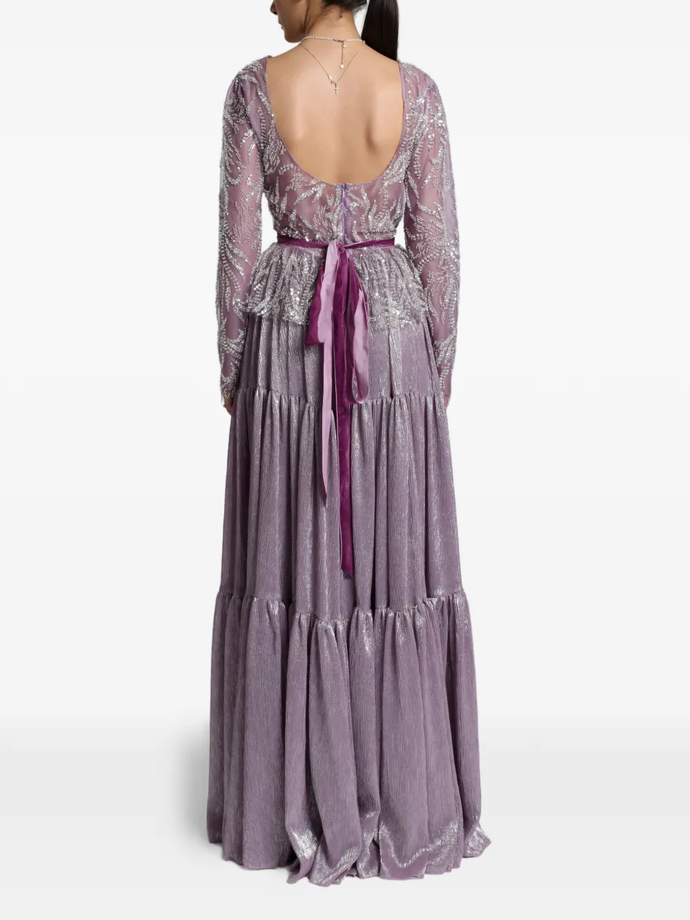 Iris Embellished Tiered Maxi Dress