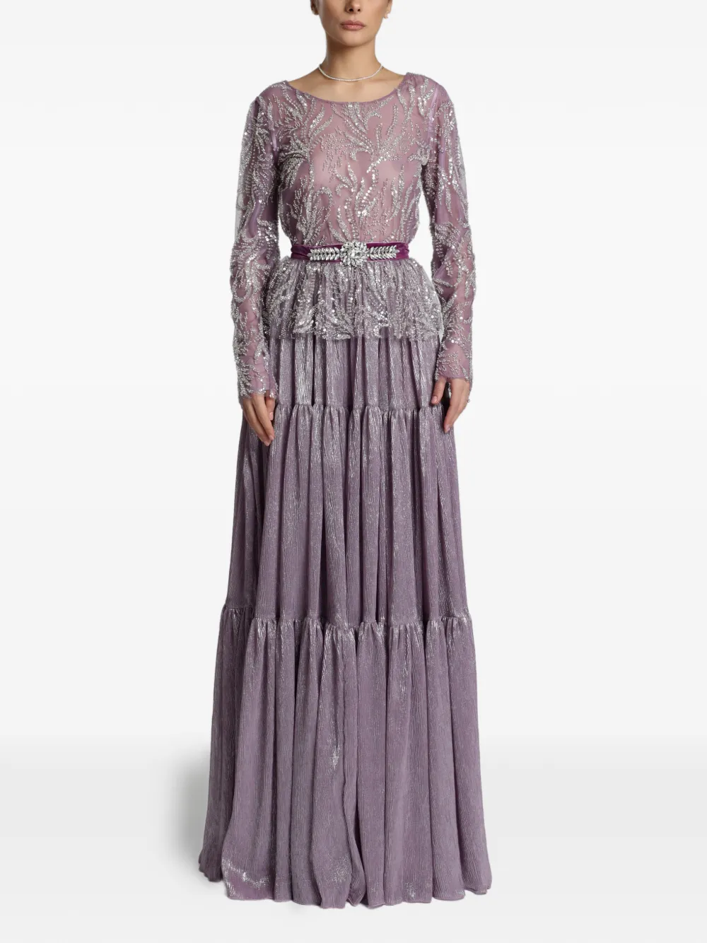 Iris Embellished Tiered Maxi Dress