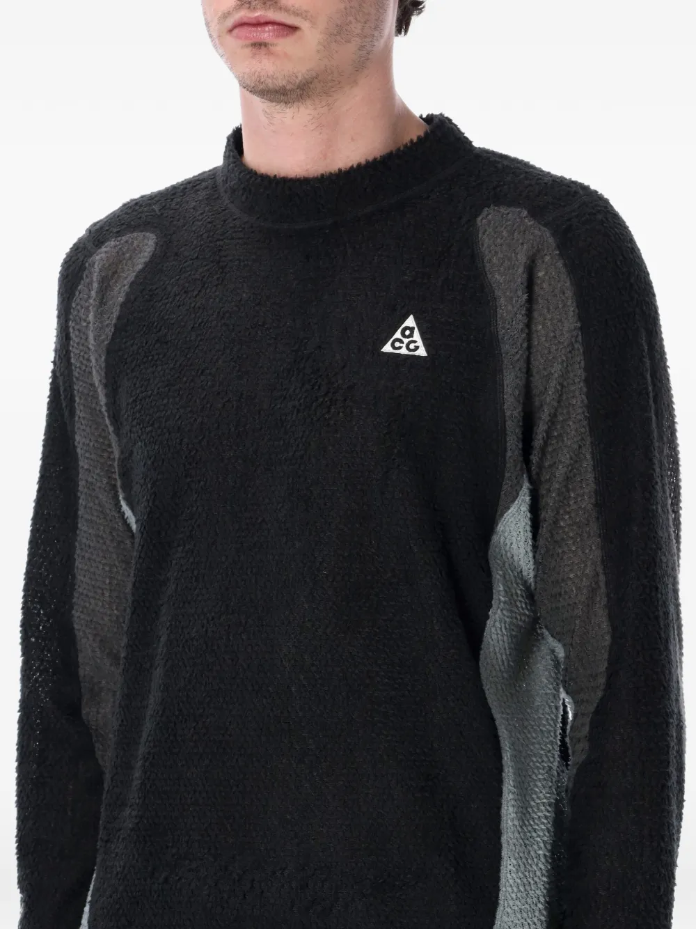 Nike Wolf Lichen sweater met ronde hals Zwart