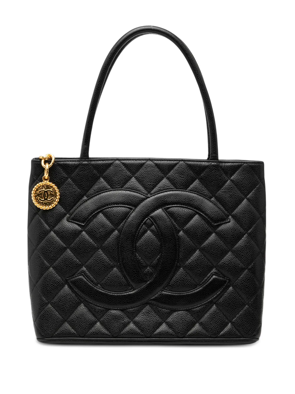 CHANEL Pre-Owned 2000-2002 Caviar Medallion tote bag - Nero