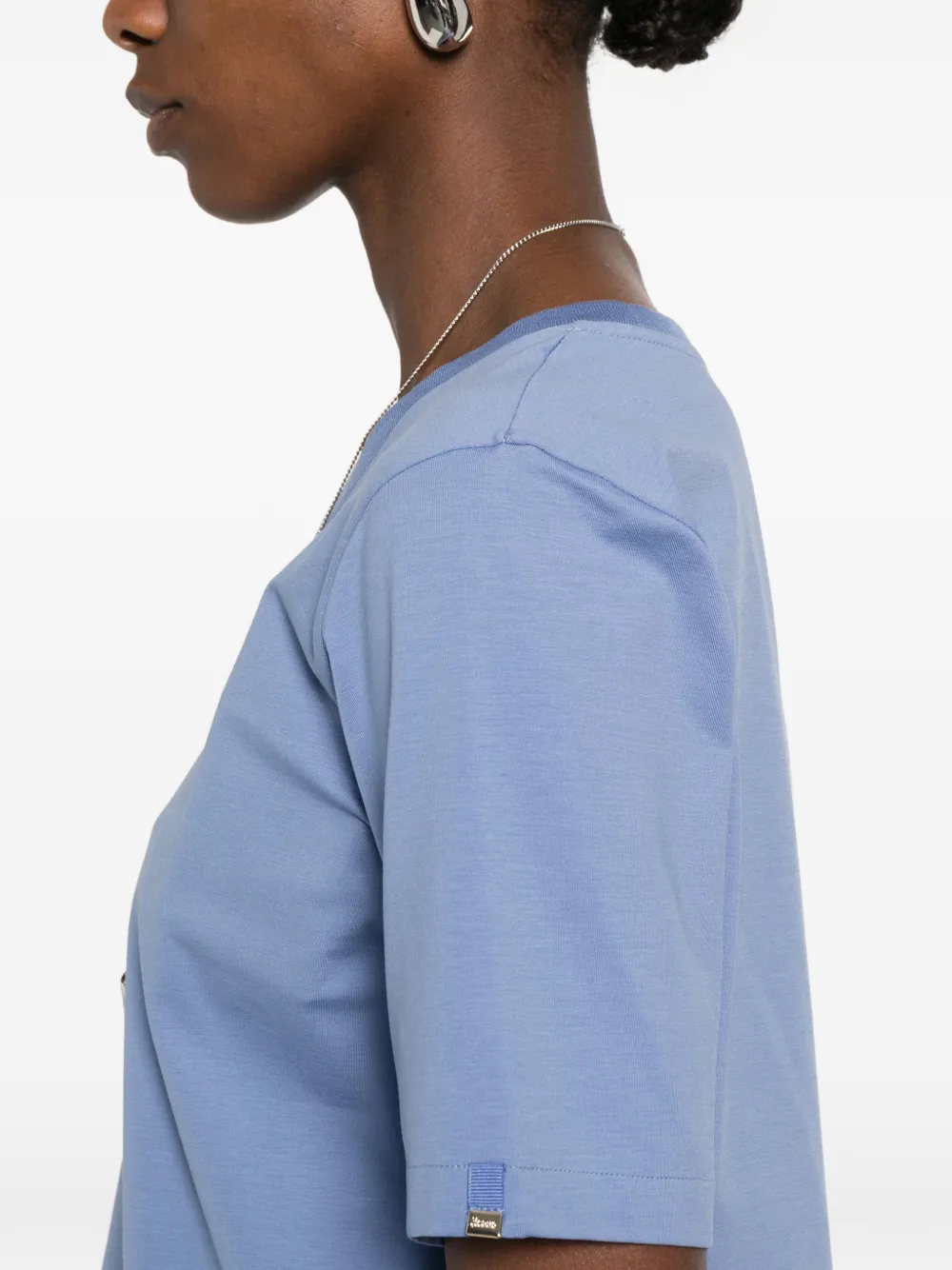 Herno T-shirt met ronde afwerking Blauw