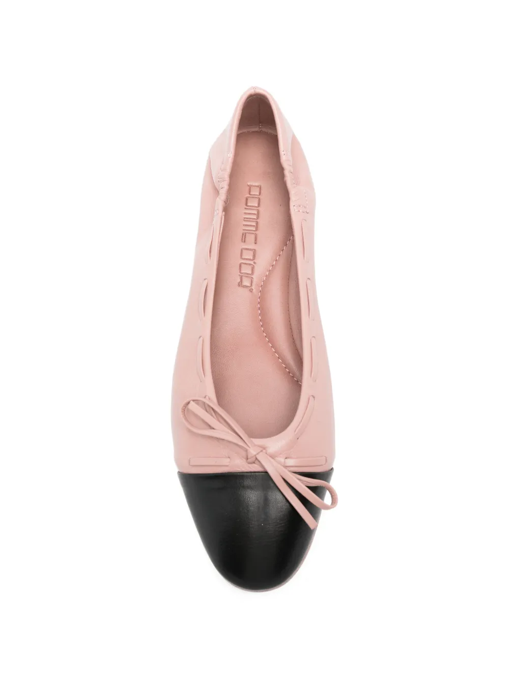 Pomme D´Or Georgia tweekleurige ballerina's met strik Roze