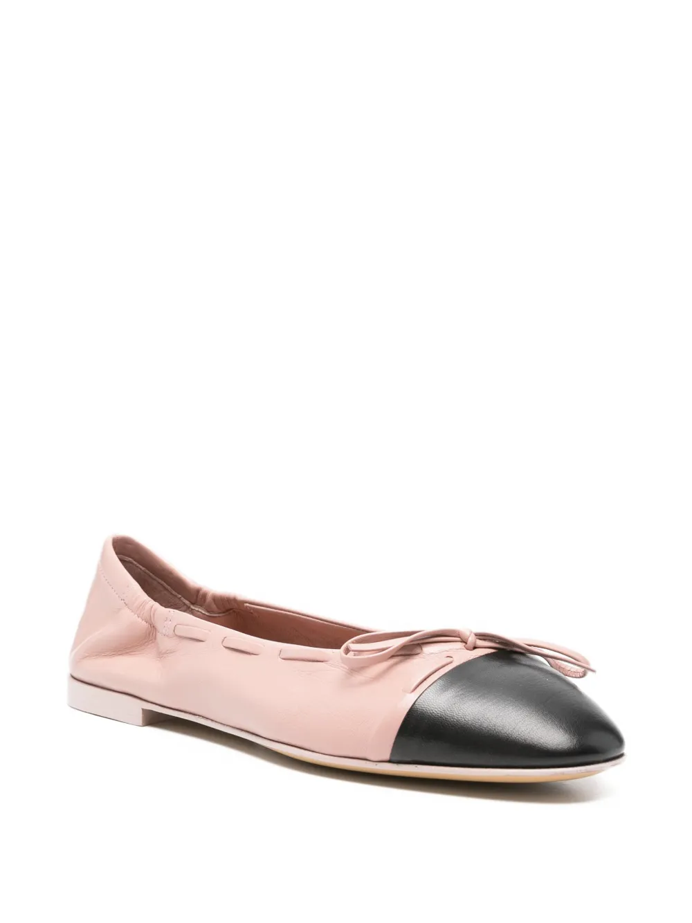 Pomme D´Or Georgia tweekleurige ballerina's met strik Roze