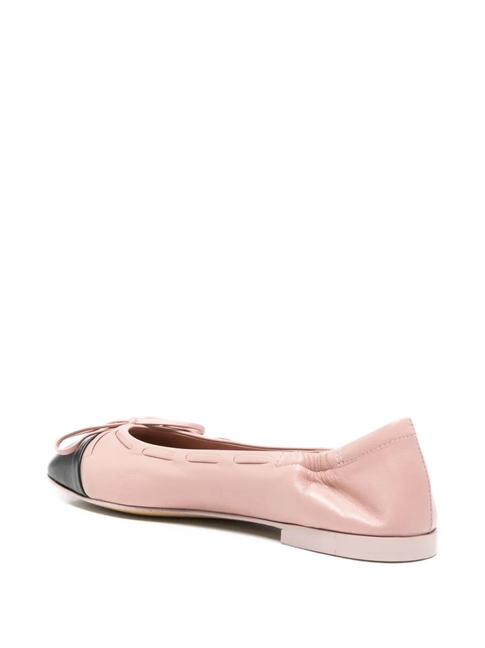 Pomme D´Or Georgia tweekleurige ballerina's met strik Roze