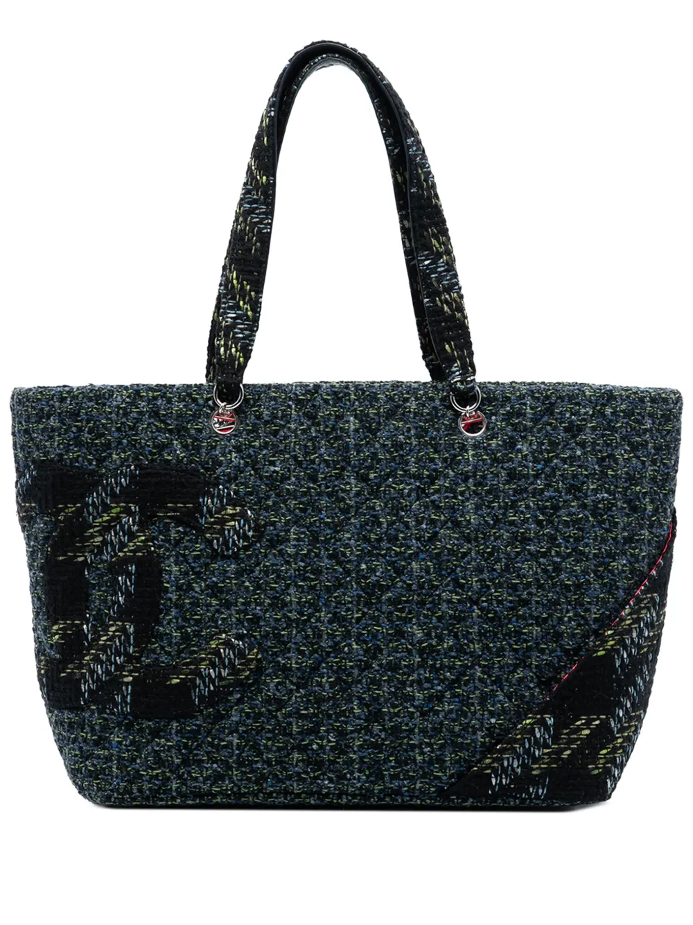 CHANEL Pre-Owned 2004-2005 Tweed Cambon Ligne tote bag - Blu