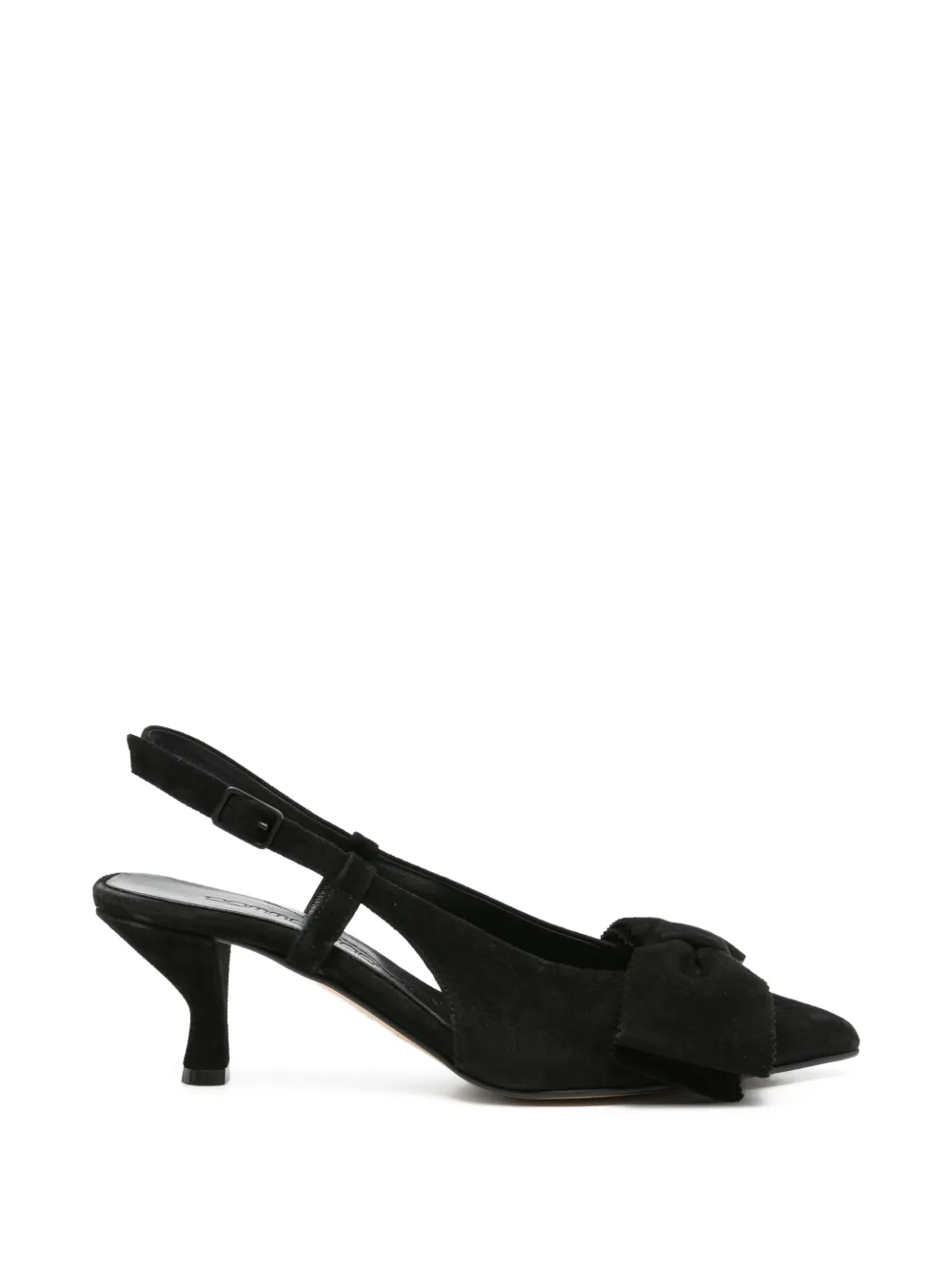 Pomme D´Or Henriette slingback pumps met strikdetail Zwart